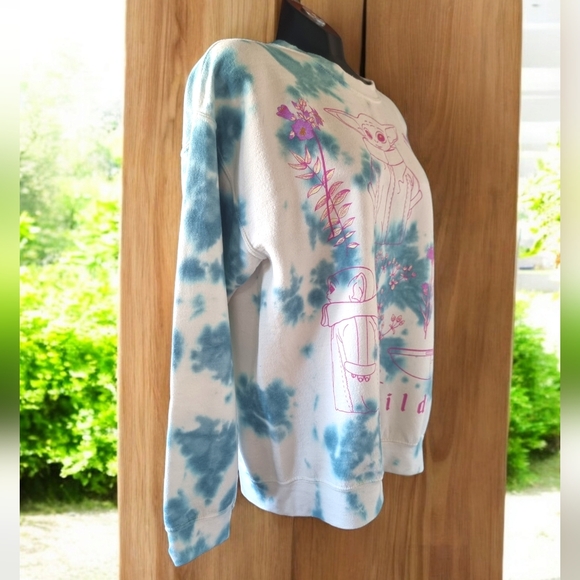 Mad Engine Star Wars 'The Child' Tie Dye Sweatshirt Size L - Picture 2 of 8